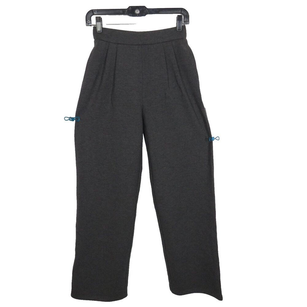 OGL High Rise Luxe Knit Wool Silk Pleated Pull On Side Pocket Pants Size XS
